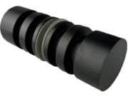 Double Pull Knob Set - Round - Matt Black